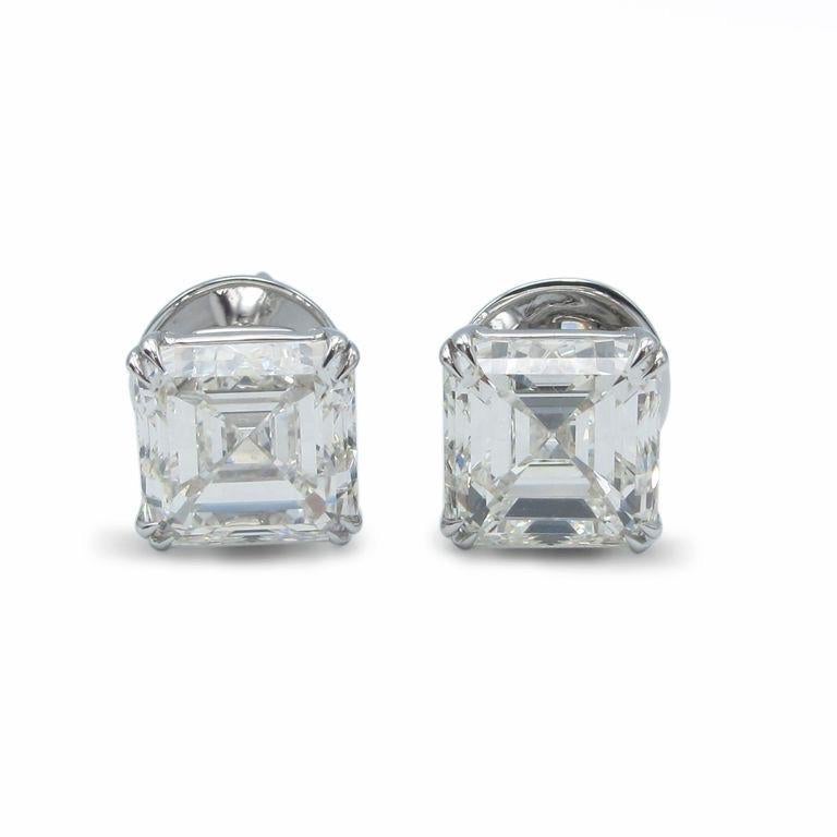 Emilio Jewelry Gia zertifizierte 10,00 Karat Diamant-Ohrstecker im Asscher-Schliff im Zustand „Neu“ im Angebot in New York, NY