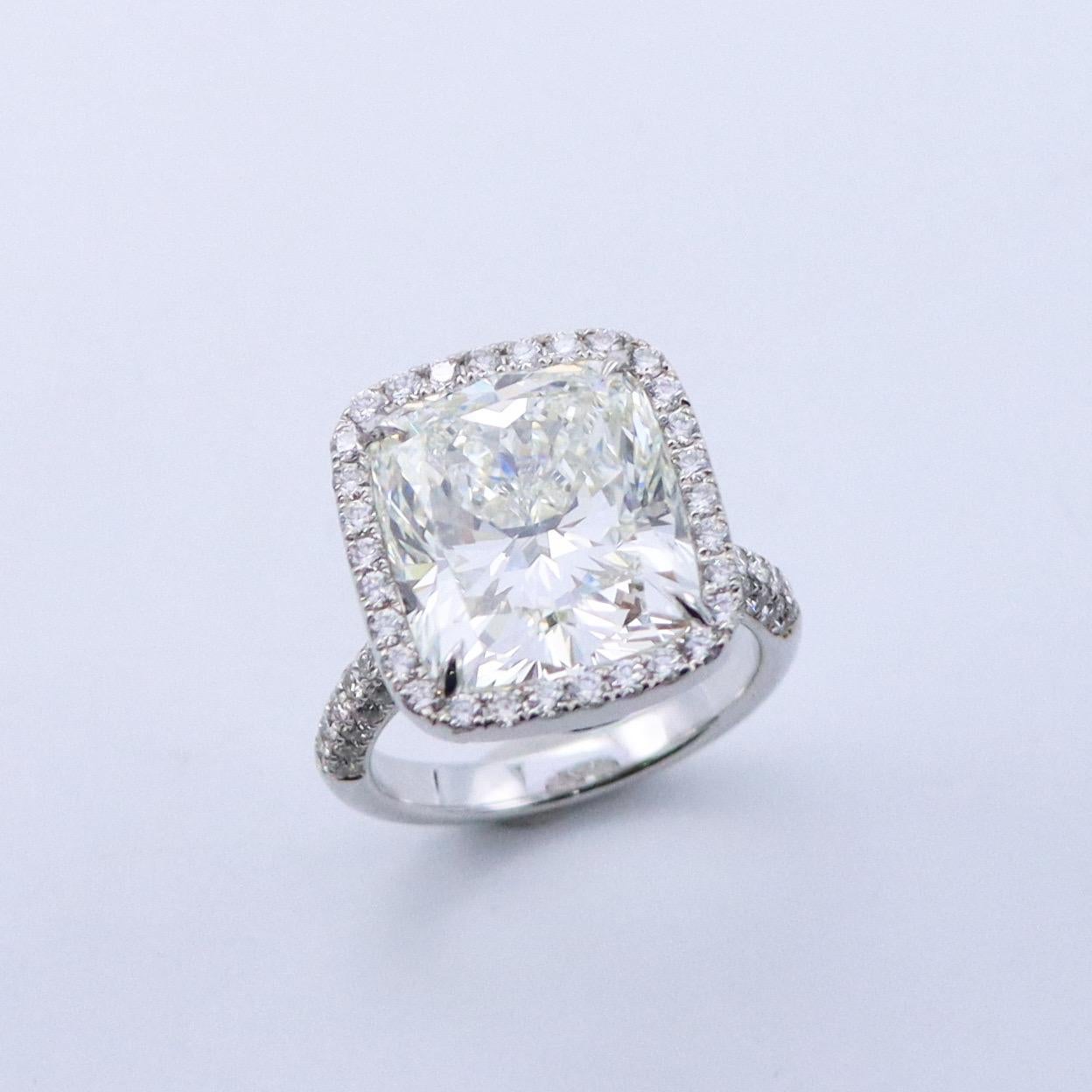 Emilio Jewelry GIA Certified 10.00 Carat Cushion Diamond Ring In New Condition In New York, NY