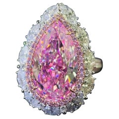 Emilio Jewelry ! Bague en diamant rose pur certifié GIA 10,00 carats