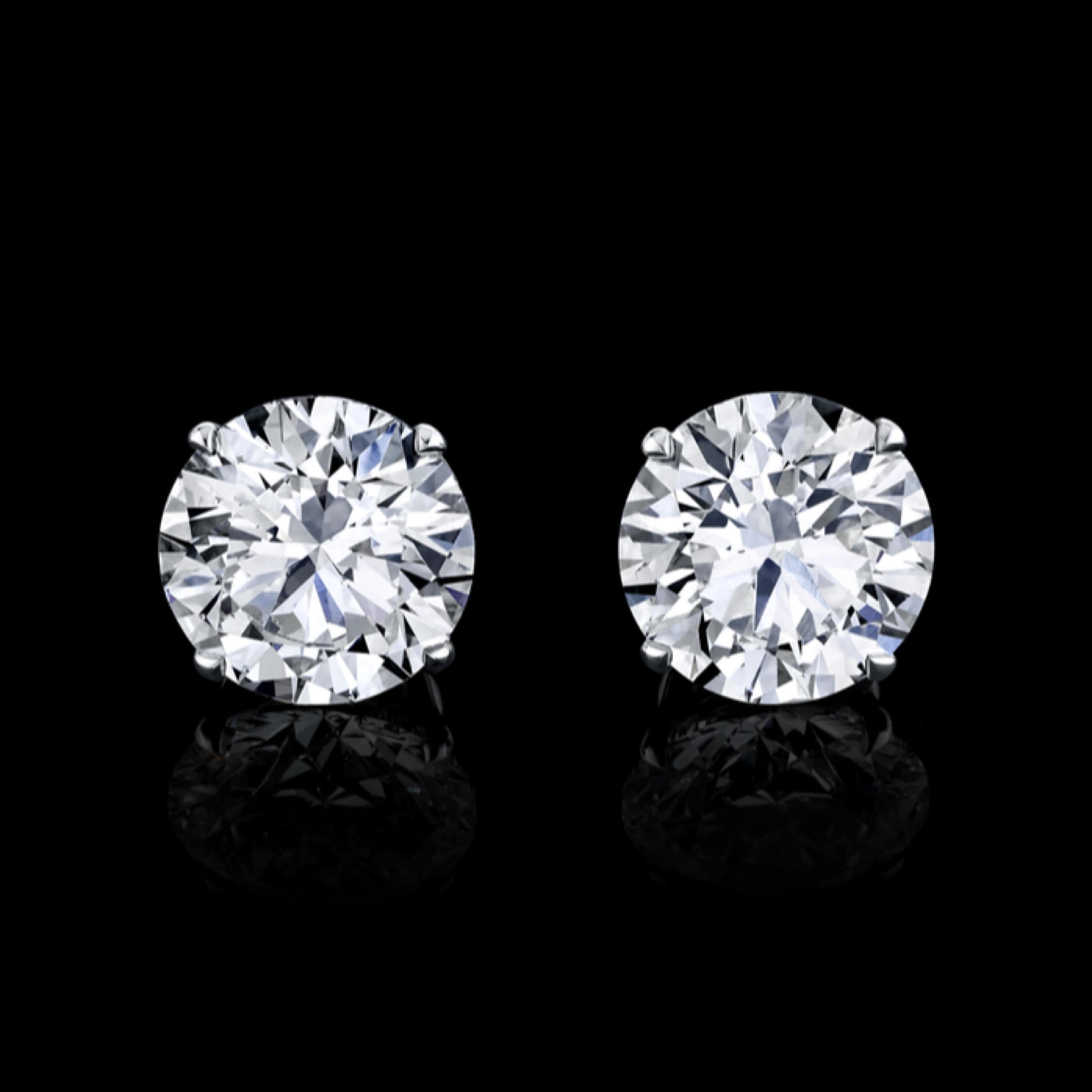 Round Cut Emilio Jewelry GIA Certified 10.00 Carat Stud Earrings For Sale