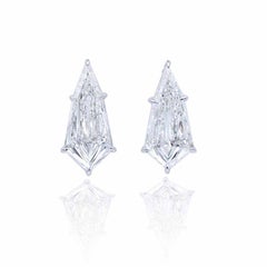 Emilio Jewelry Gia Certified 10.34 Carat Kite Diamond Stud Earring
