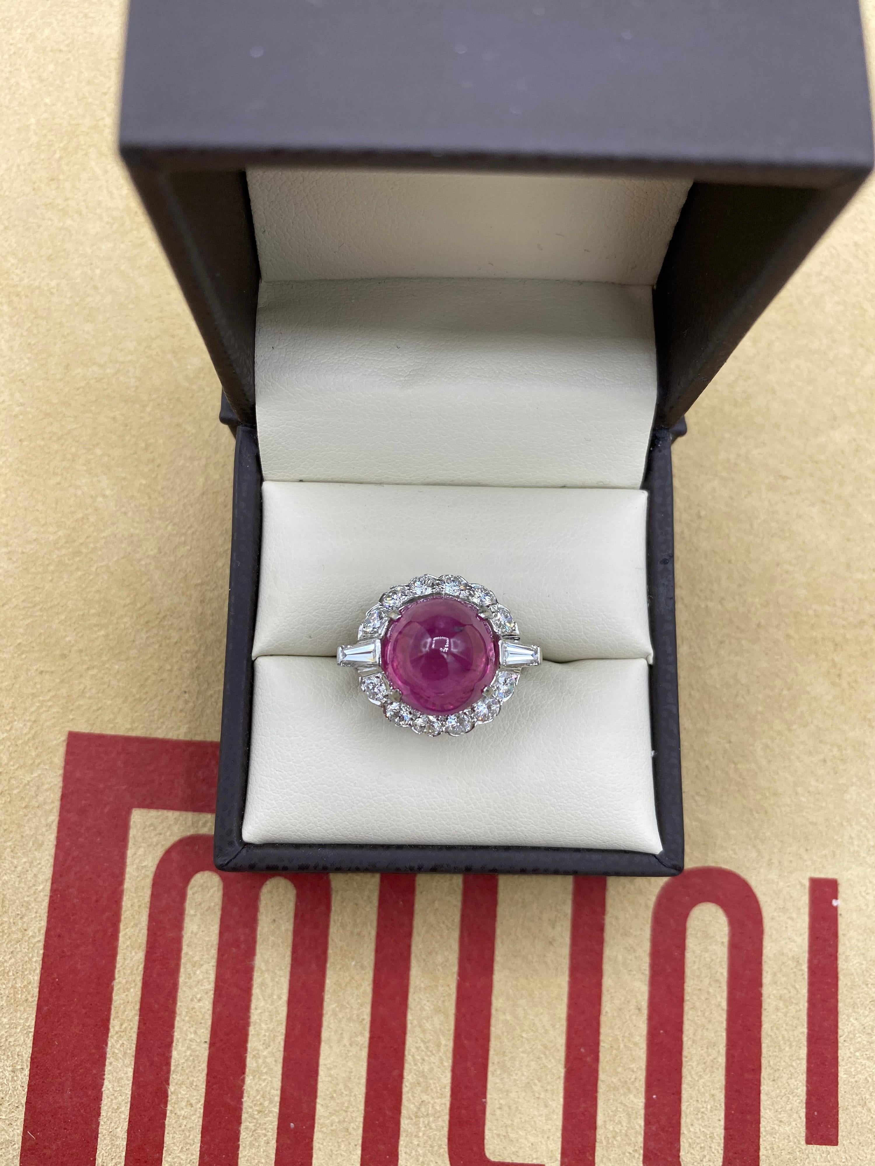 Women's or Men's Emilio Jewelry GIA Certified 10.40 Carat Natural Ruby