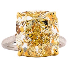 Emilio Jewelry, bague en diamant jaune fantaisie de 12 carats certifié GIA