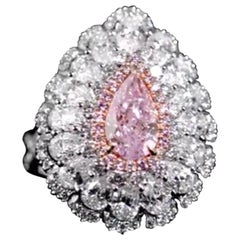 Emilio Jewelry GIA Certified 1.20 Carat Fancy Purple Diamond Ring
