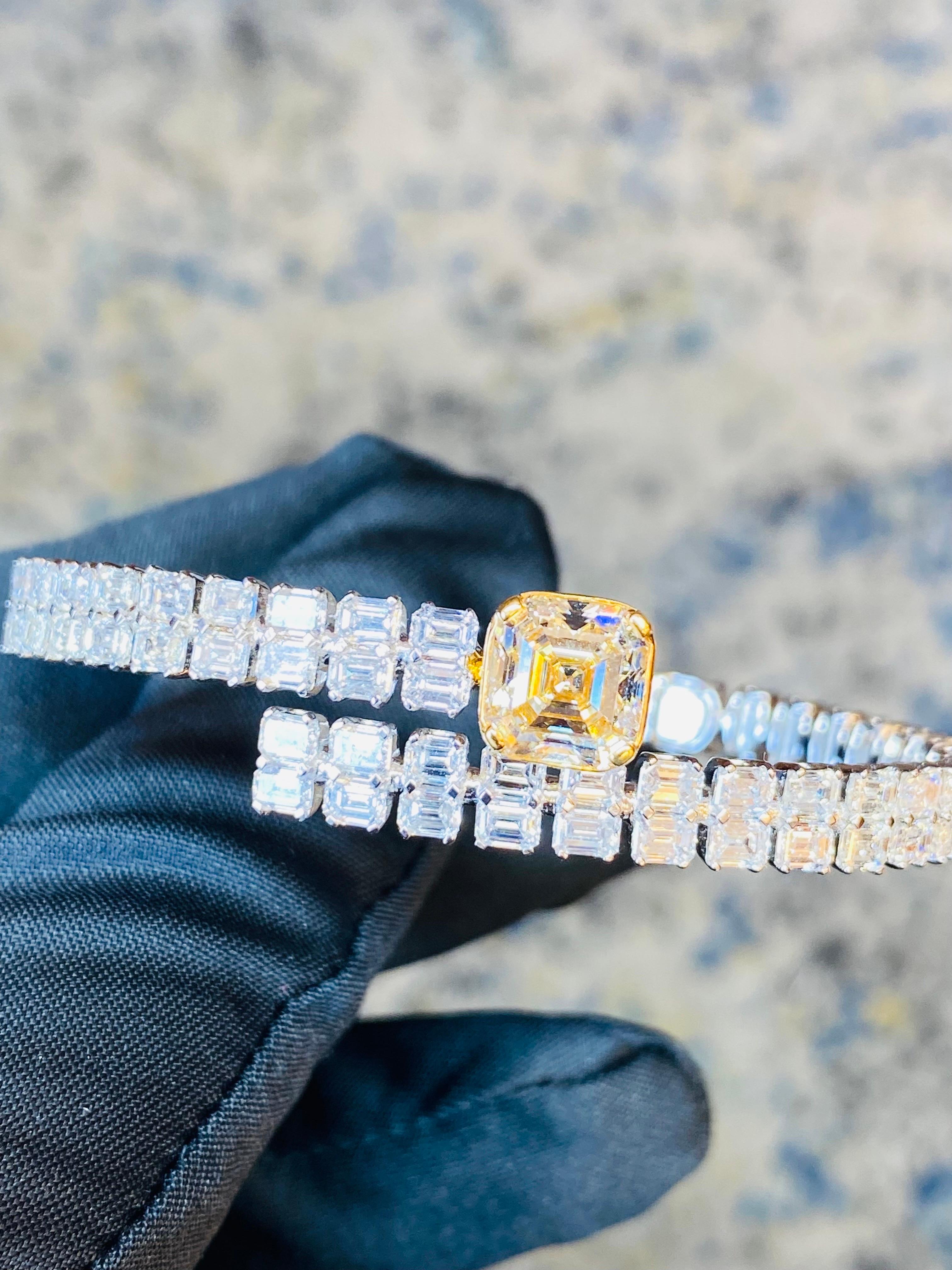 Emilio Jewelry - Bracelet jonc certifié GIA de 12,00 carats  Neuf - En vente à New York, NY