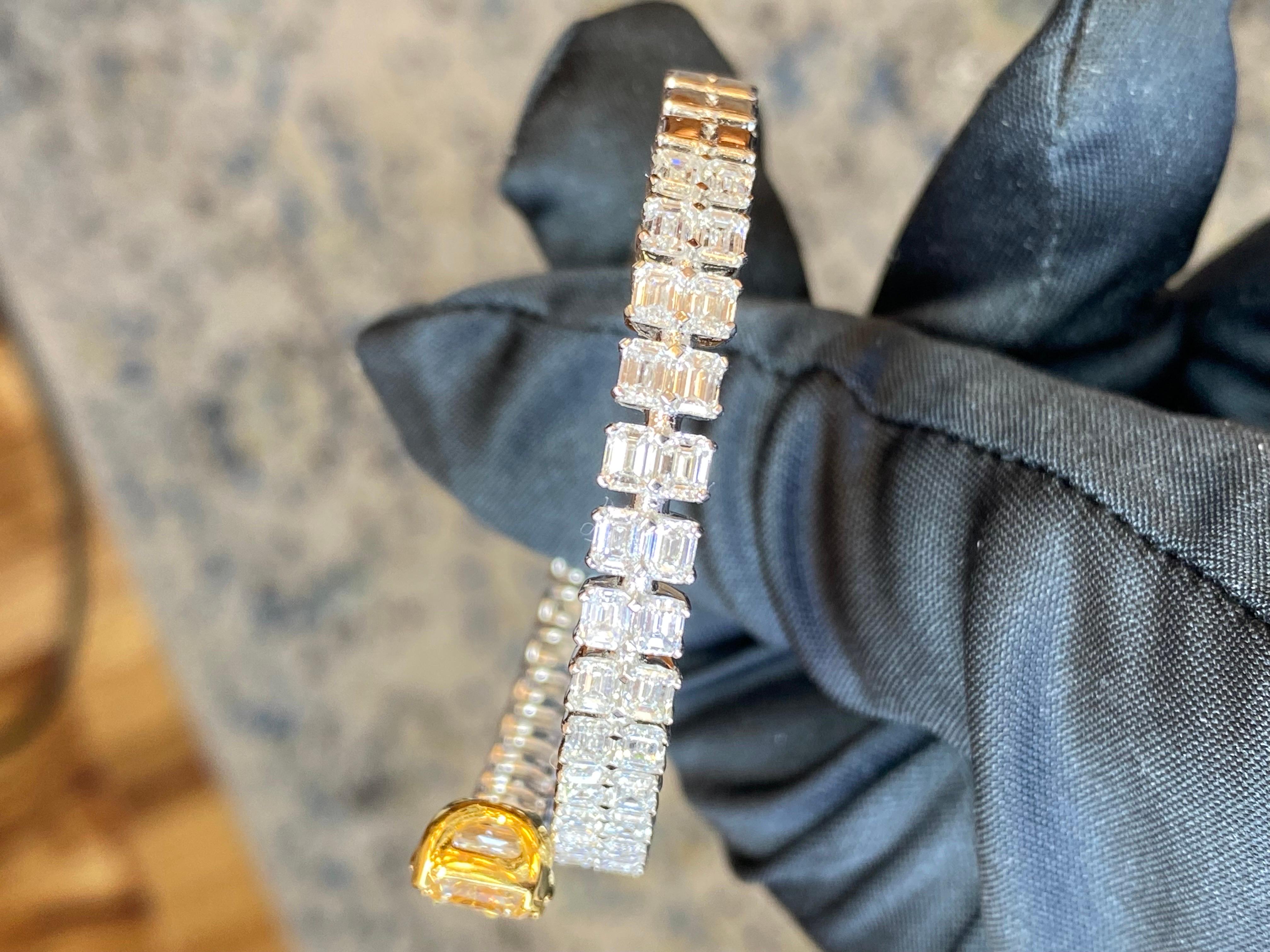 Emilio Jewelry - Bracelet jonc certifié GIA de 12,00 carats  en vente 1