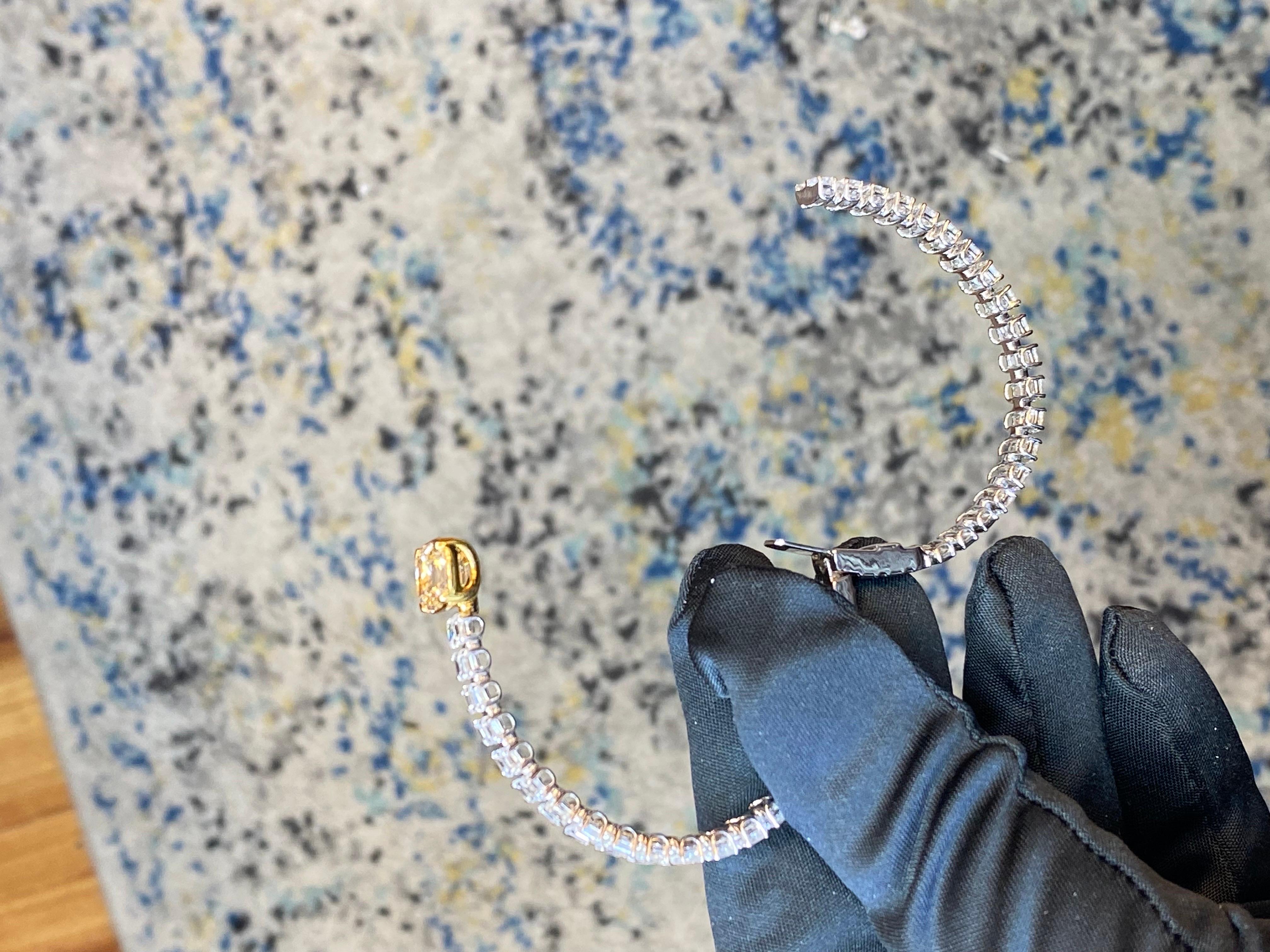 Emilio Jewelry - Bracelet jonc certifié GIA de 12,00 carats  en vente 2