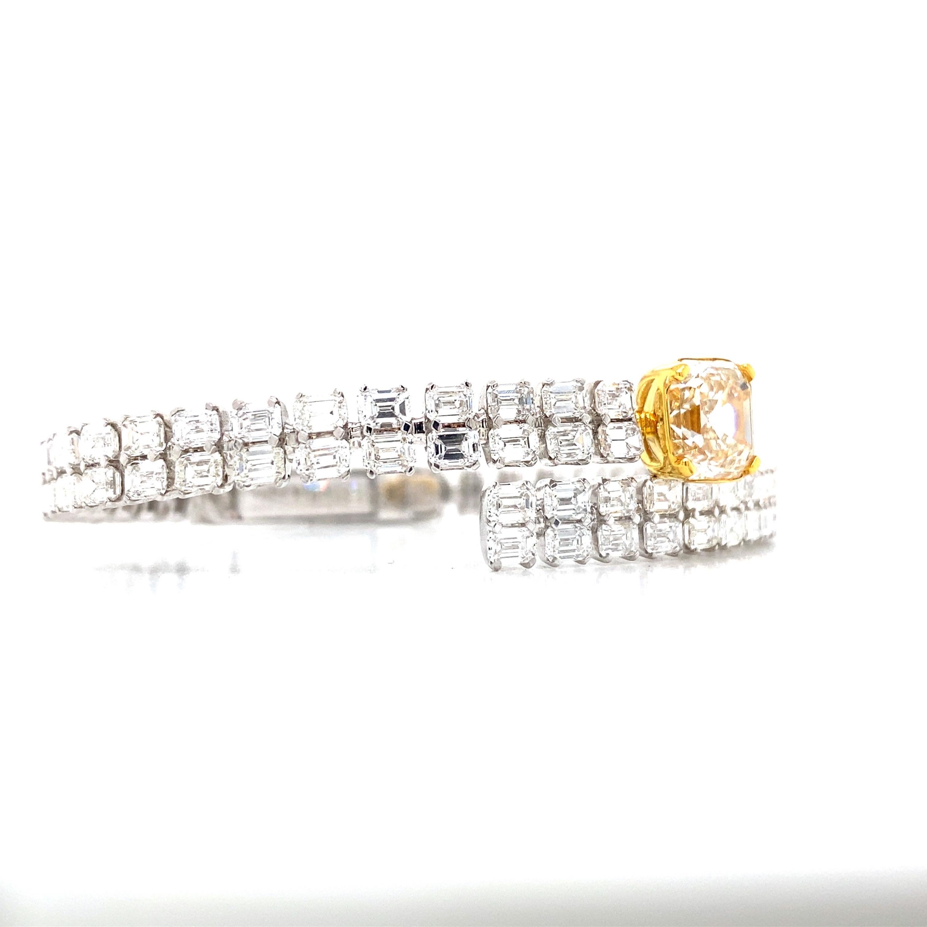 Emilio Jewelry - Bracelet jonc certifié GIA de 12,00 carats  en vente 3