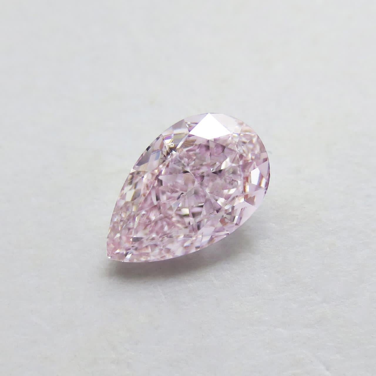 Pear Cut Emilio Jewelry GIA Certified 1.25 Carat Fancy Light Purplish Pink Diamond
