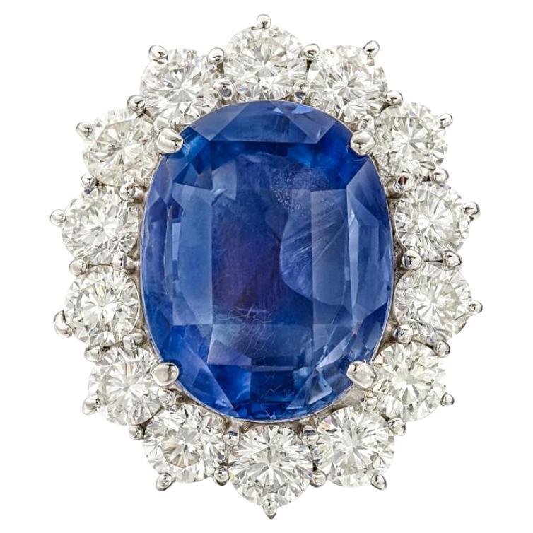 Emilio Jewelry GIA Certified 13.47 Carat No Heat Sapphire Ring