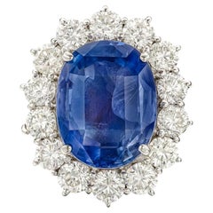 Emilio Jewelry GIA Certified 13.47 Carat No Heat Sapphire Ring