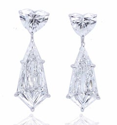 Emilio Jewelry GIA-zertifizierte 14,38 Karat Diamant-Ohrringe mit Kite-Herz