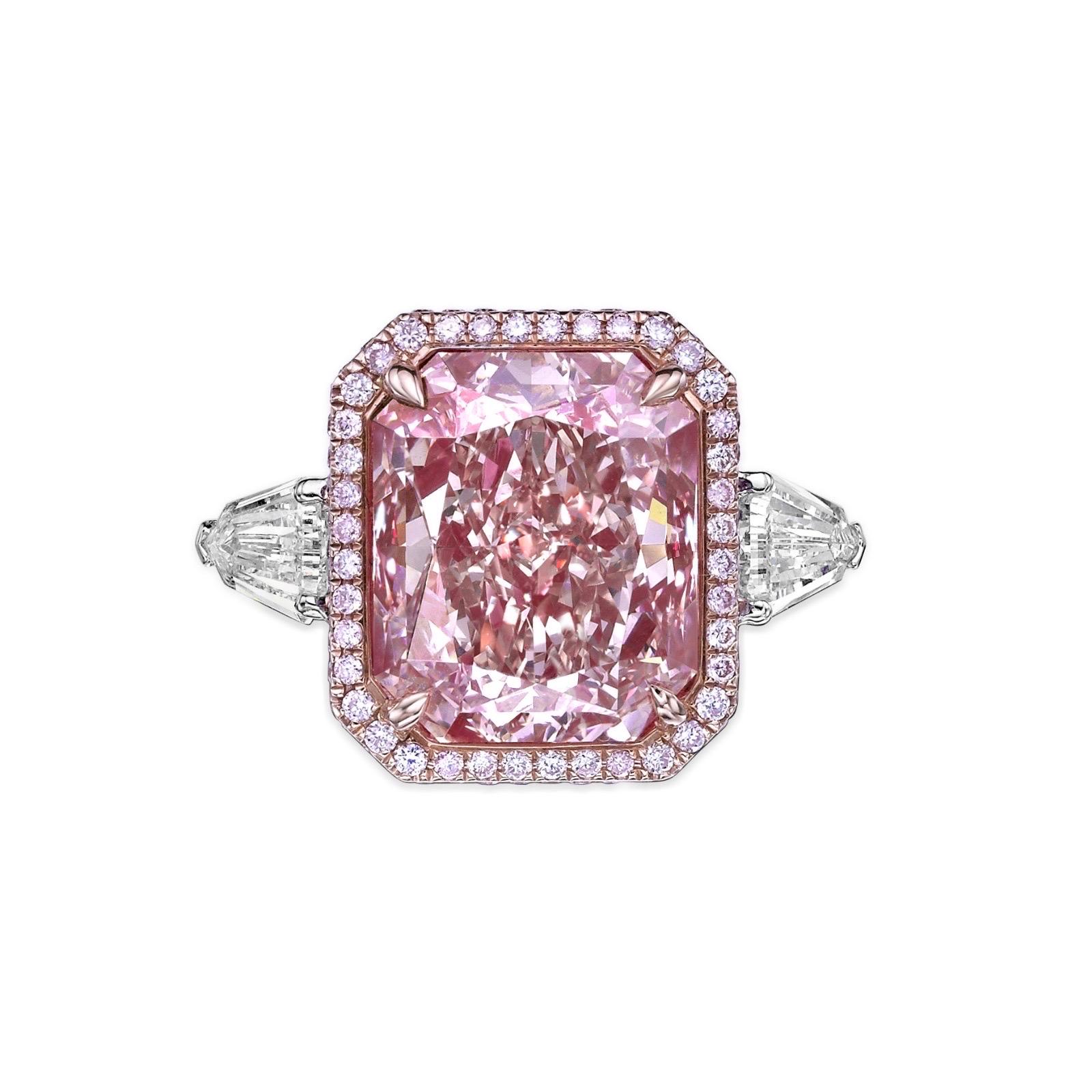 Emilio Jewelry Gia Certified 14.65 Carat Pinkish Brown Diamond Ring In New Condition For Sale In New York, NY