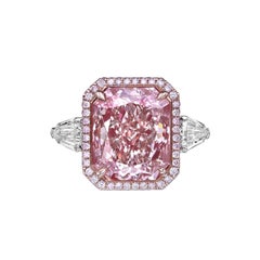 Emilio Jewelry Gia Certified 14.65 Carat Pinkish Brown Diamond Ring