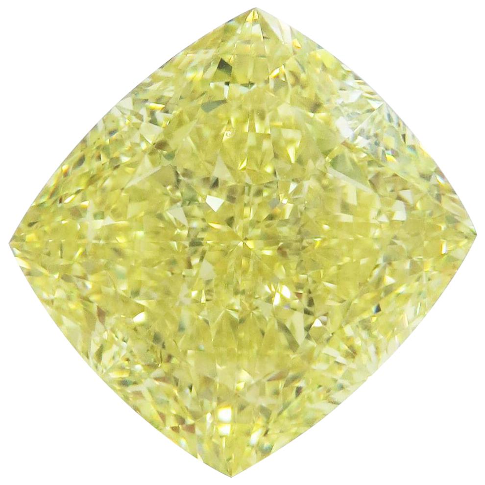 Emilio Jewelry GIA Certified 15.00 Fancy Yellow Diamond For Sale
