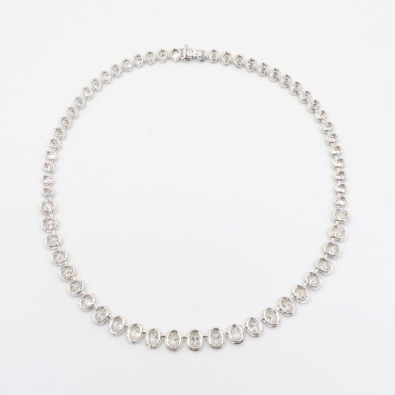 Emilio Jewelry GIA Certified 15.15 Carat Oval Diamond Necklace  For Sale 2