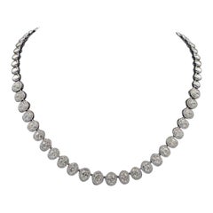 Emilio Jewelry GIA Certified 15.15 Carat Oval Diamond Necklace