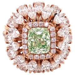 Emilio Jewelry GIA Certified 1.68 Green Diamond Ring