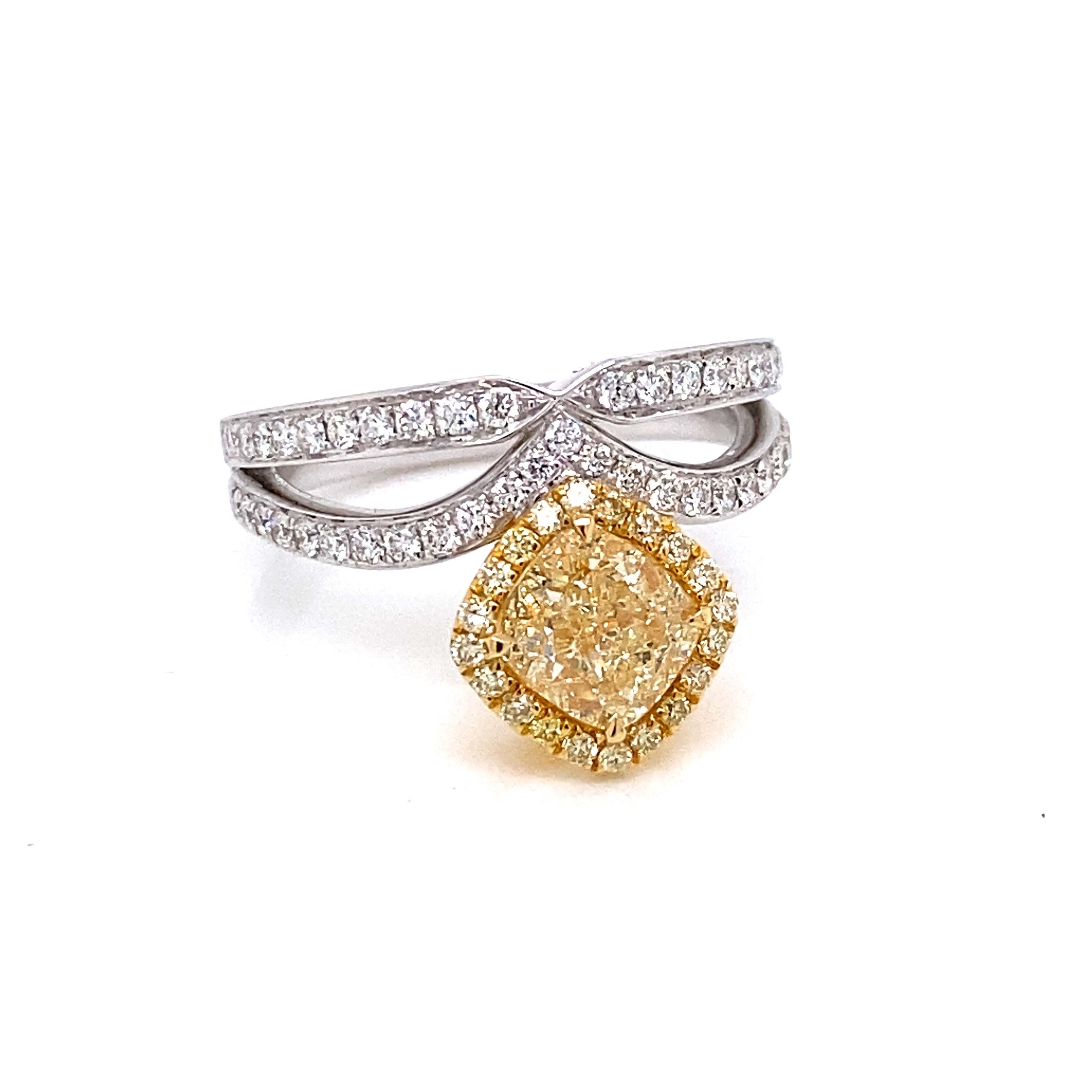 Cushion Cut Emilio Jewelry GIA Certified 1.94 Carat Diamond Ring 