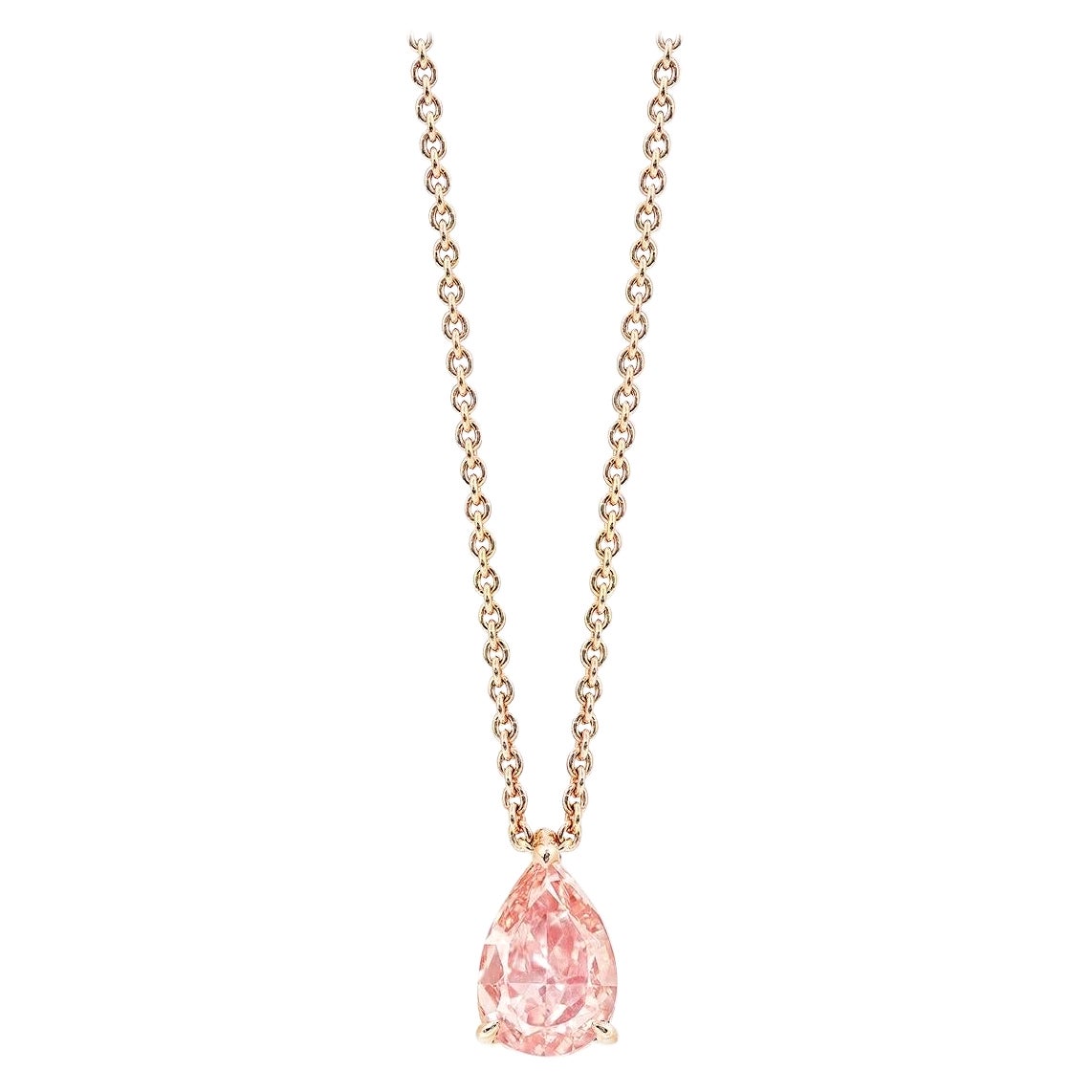 Emilio Jewelry Pendentif en diamants bruns fantaisie de 2,00 carats certifiés GIA