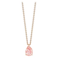 Emilio Jewelry GIA Certified 2.00 Carat Fancy Brown Pink Diamond Pendant
