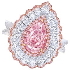Emilio Jewelry GIA Certified 2.00 Carat Fancy Light Pink Diamond Ring