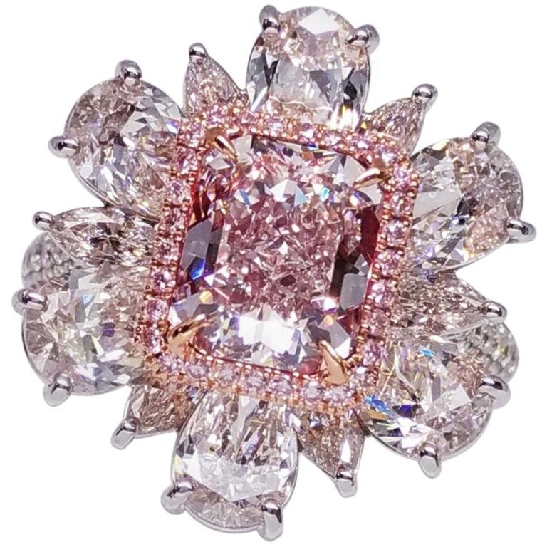 Emilio Jewelry GIA Certified 2.00 Carat Fancy Light Pure Pink Diamond