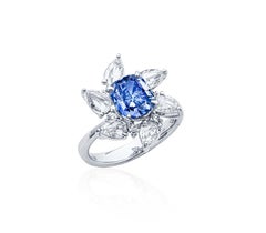 Emilio Jewelry Gia Certified 2.00 Carat Vivid Blue Diamond Ring