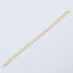 Emilio Jewelry GIA Certified 23.00 Carat Heart Fancy Yellow Diamond Bracelet
