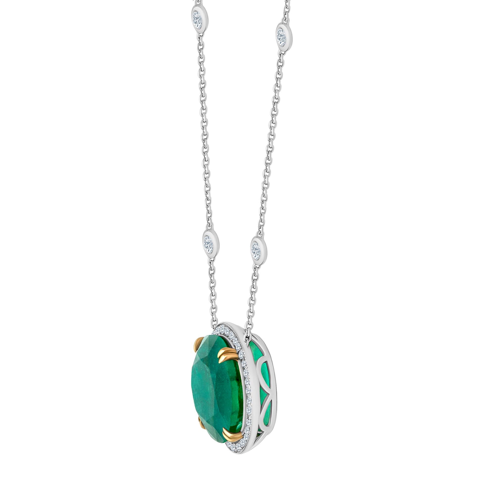 genuine emerald pendant