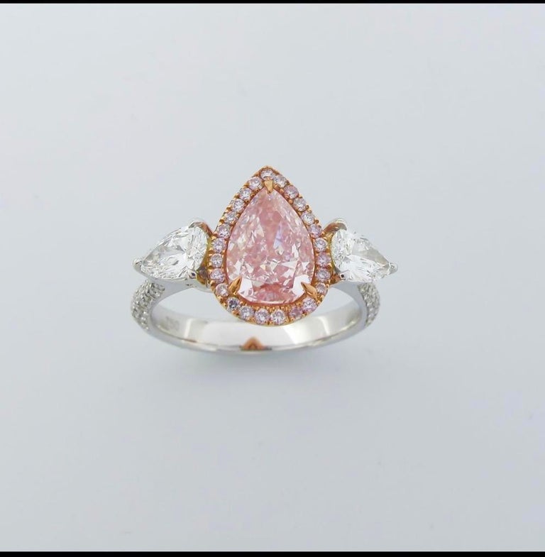 Emilio Jewelry GIA Certified 2.46 Carat Fancy Purplish Pink Diamond Ring  In New Condition For Sale In New York, NY