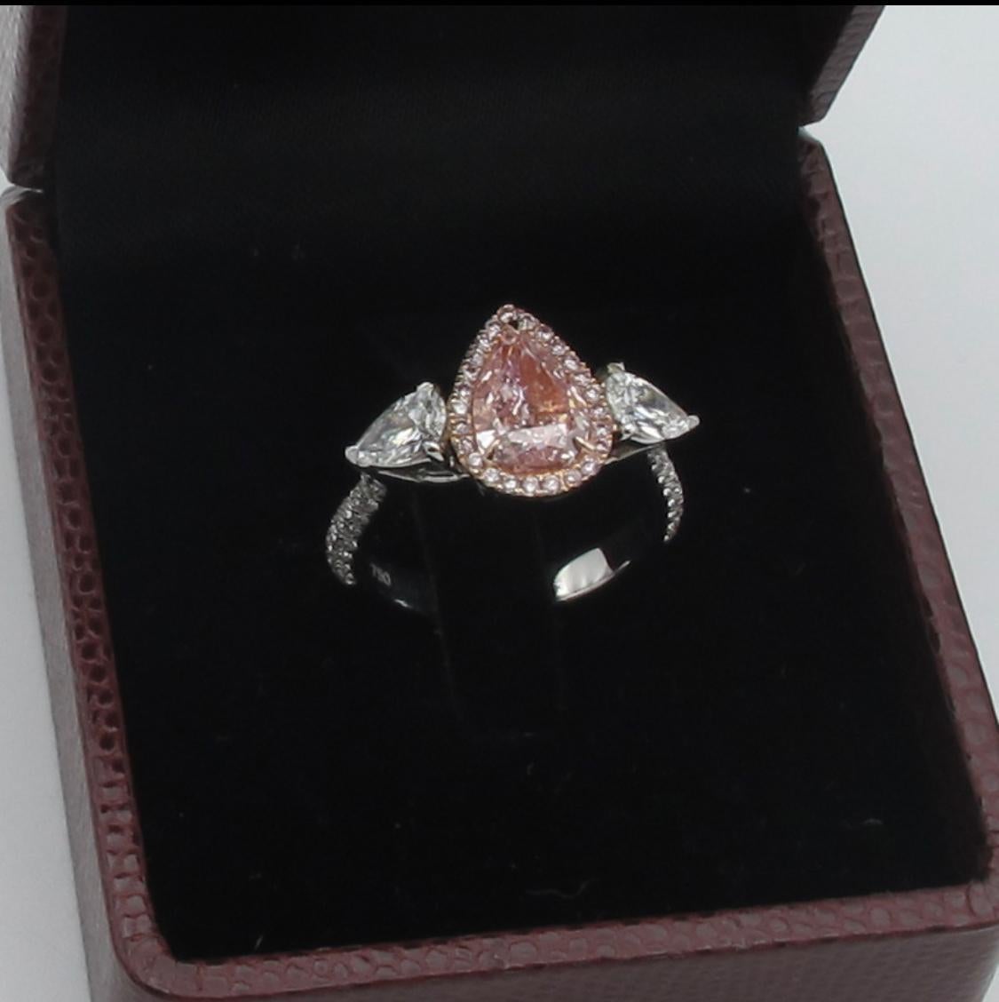 Emilio Jewelry GIA Certified 2.46 Carat Fancy Purplish Pink Diamond Ring  In New Condition For Sale In New York, NY