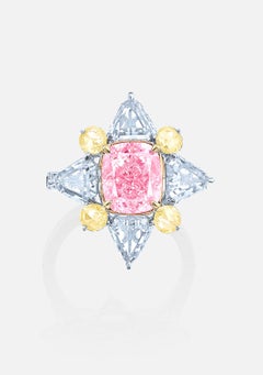 Emilio Schmuck GIA zertifiziert 3,00 Karat Baby Pink Diamond Ring