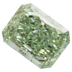 Emilio Jewelry GIA Certified 3.00 Carat Fancy Intense Yellowish Green Diamond