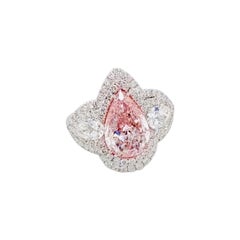 Emilio Jewelry GIA Certified 3.00 Carat Fancy Purplish Pink Diamond Ring