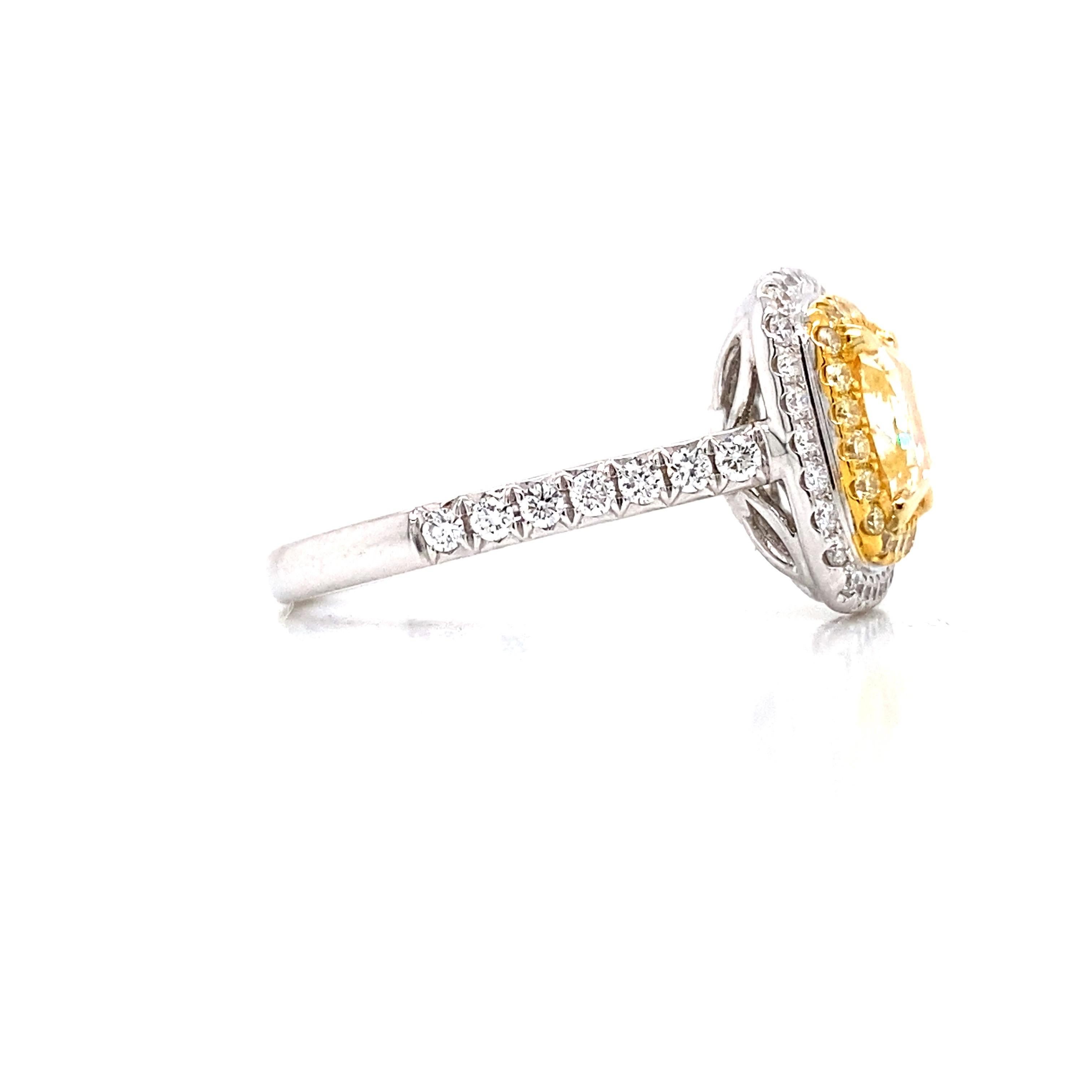 Emilio Jewelry GIA-zertifizierter 3.00-karätiger gelber Fancy-Diamantenring  im Zustand „Neu“ im Angebot in New York, NY