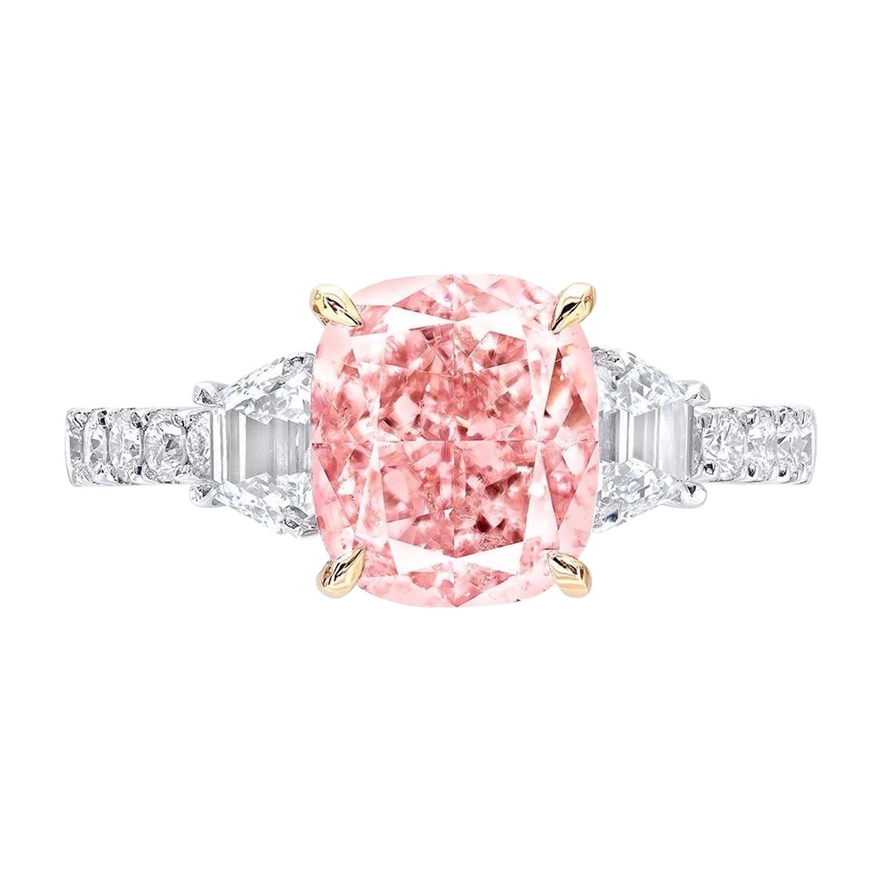 Emilio Gioielli Anello con diamanti rosa da 3.00 carati certificati GIA