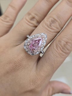 Emilio Jewelry GIA Certified 3.00 Carat Pinkish Diamond Ring