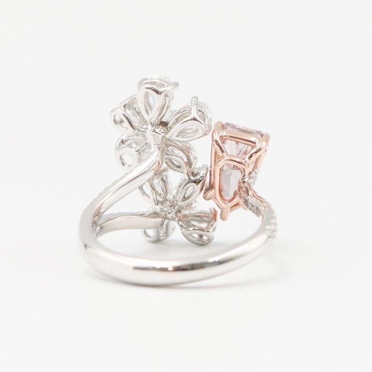 Women's or Men's Emilio Jewelry Gia Certified 3.15 Carat Shield Cut Pink Diamond Ring For Sale
