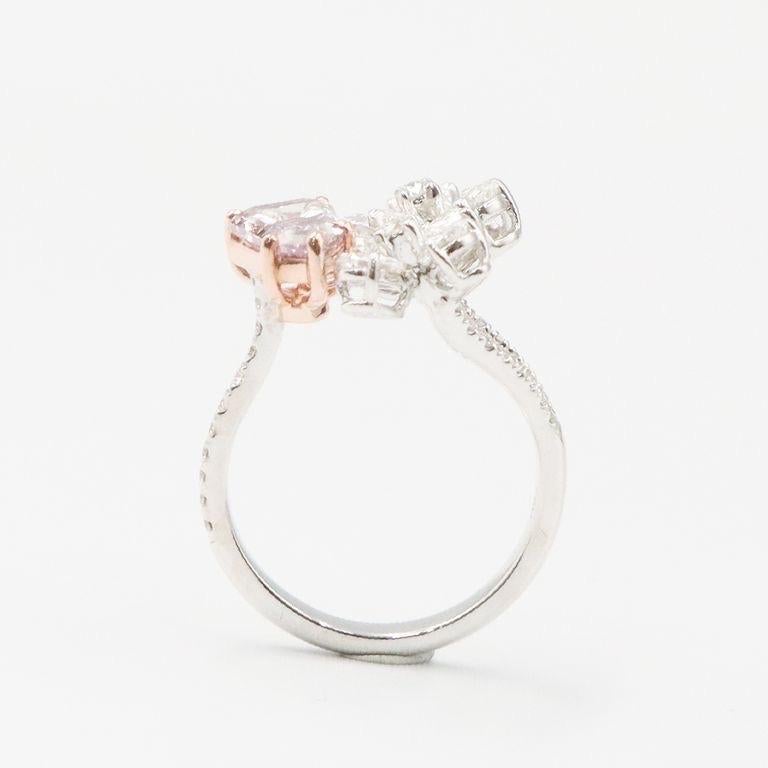 Emilio Jewelry Gia Certified 3.15 Carat Shield Cut Pink Diamond Ring For Sale 1