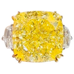 Emilio Jewelry Gia zertifizierter intensiv gelber Fancy-Diamantring mit 34.00 Karat
