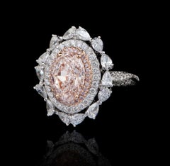 Emilio Gioielli Anello con diamanti rosa da 3.50 carati certificati GIA