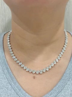 Emilio Jewelry Gia zertifizierte 37.00 Karat ovale Diamant-Halskette