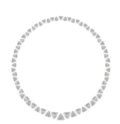 Emilio Jewelry Gia Certified 37.00 Carat Trilliant Cut Diamond Necklace Layout