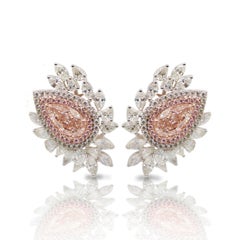 Emilio Jewelry Gia Certified 3.75 Carat Very Light Pink Diamond Ohrringe