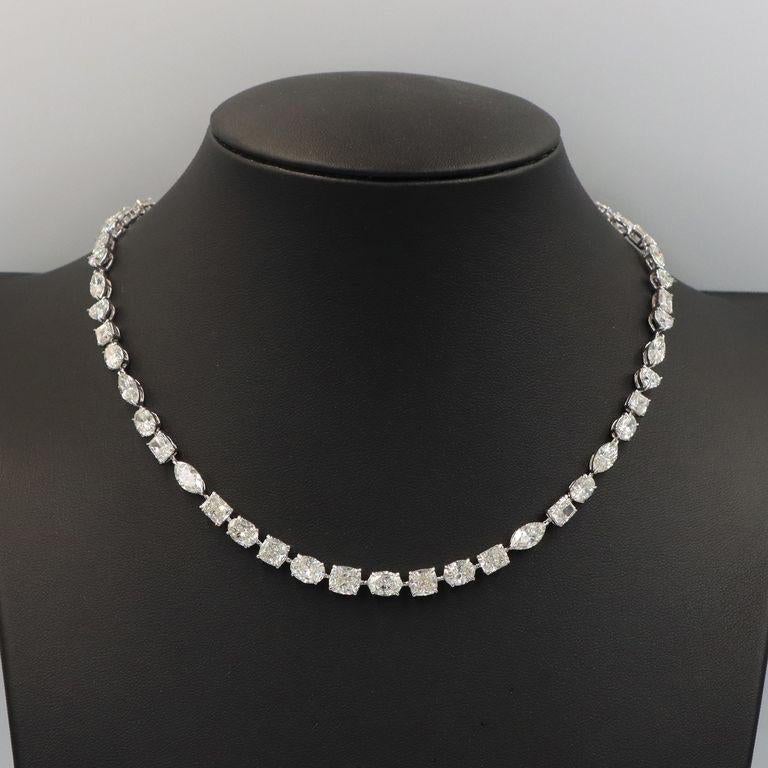 Mixed Cut Emilio Jewelry GIA Certified 39.00 Carat Diamond Necklace For Sale