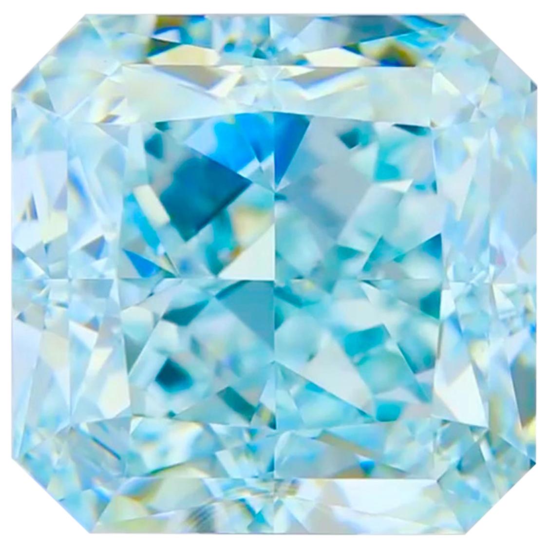 Emilio Jewelry GIA Certified 4.00 Carat Fancy Blue Diamond