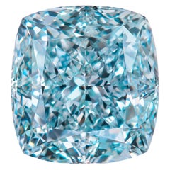 Emilio Jewelry GIA Certified 4.00 Carat Fancy Blue Green Diamond