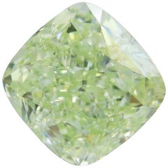 Emilio Jewelry GIA Certified 4.00 Carat Fancy Yellow Green Diamond