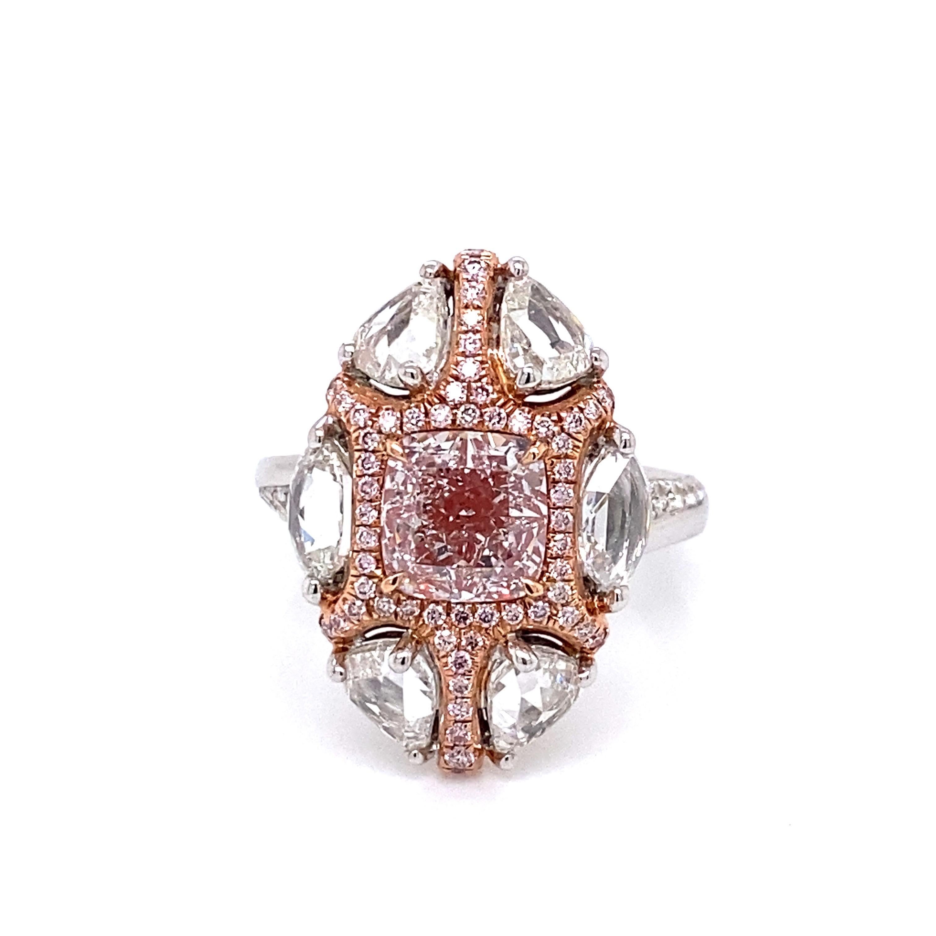 Emilio Jewelry GIA Certified 4.00 Carat Pinkish Diamond Ring In New Condition In New York, NY